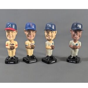 2002 MLB Fotoball Mini Bobblehead Lot Jones Rodriguez Giambi Williams Set of 4